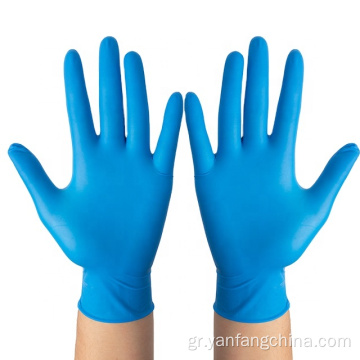 Ιατρική εξέταση μπλε γάντια νιτρίλιο μίας χρήσης